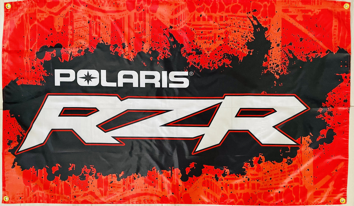 POLARIS RZR SxS RED 3x5ft FLAG BANNER MAN CAVE GARAGE – Flag Xpress