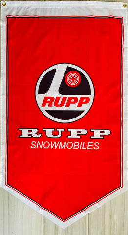 RUPP SNOWMOBILES TRIANGLE 3x5ft FLAG BANNER MAN CAVE GARAGE