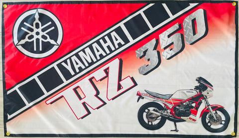 YAMAHA RZ350 MOTORCYCLES 3x5ft FLAG BANNER MAN CAVE GARAGE