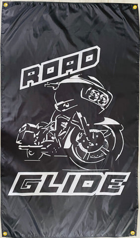 HARLEY DAVIDSON Road Glide 3x5ft FLAG BANNER MAN CAVE GARAGE