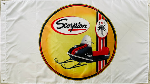 SCORPION SNOWMOBILES 3x5ft FLAG BANNER MAN CAVE GARAGE