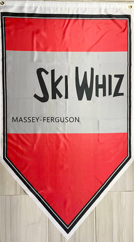 SKI WHIZ SNOWMOBILES TRIANGLE 3x5ft FLAG BANNER MAN CAVE GARAGE