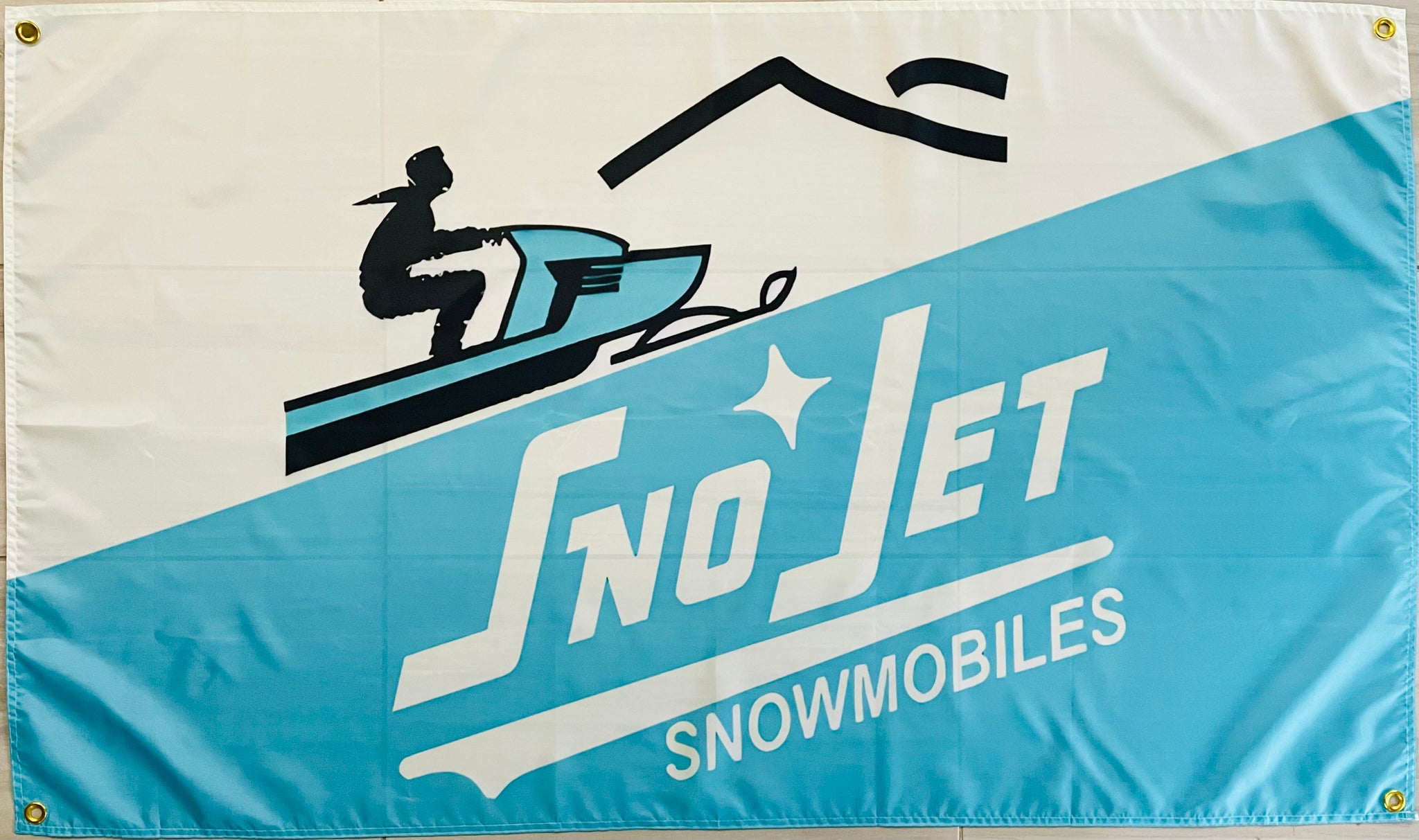 SNO-JET SNOWMOBILES 3x5ft FLAG BANNER MAN CAVE GARAGE