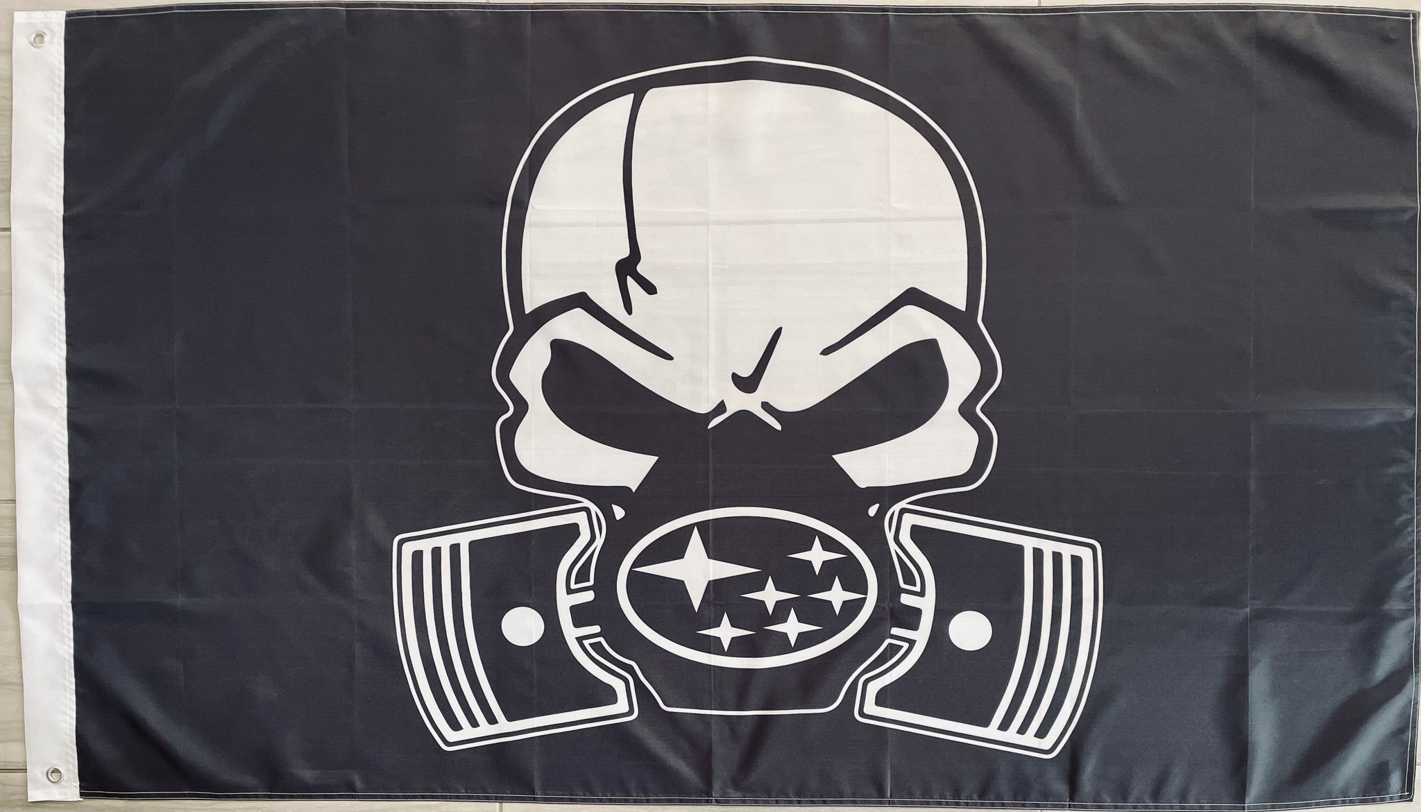 SUBARU SKULL CARS 3x5ft FLAG BANNER MAN CAVE GARAGE