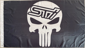 SUBARU SKULL STI CARS 3x5ft FLAG BANNER MAN CAVE GARAGE