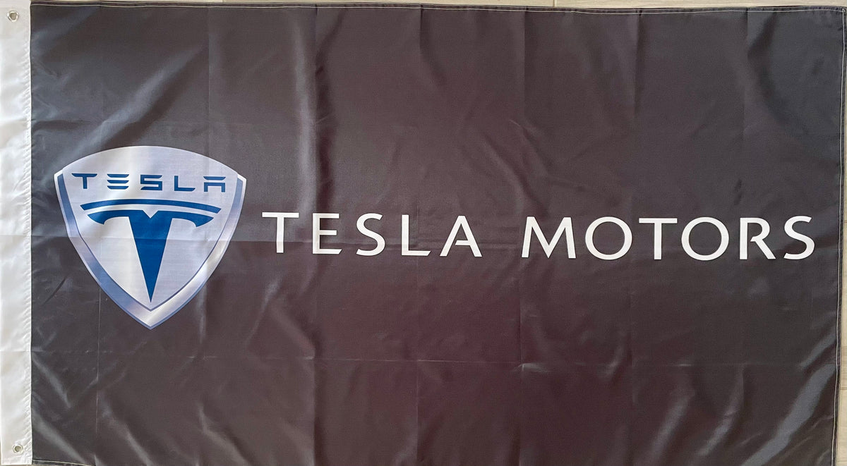 TESLA MOTORS CARS 3x5ft FLAG BANNER MAN CAVE GARAGE – Flag Xpress