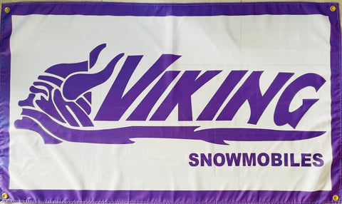 VICKING SNOWMOBILES 3x5ft FLAG BANNER MAN CAVE GARAGE