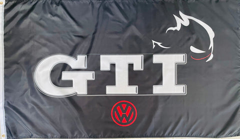 VOLKSWAGEN GTI 3X5FT FLAG BANNER MAN CAVE GARAGE