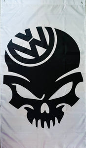 VOLKSWAGEN SKULL 3X5FT FLAG BANNER MAN CAVE GARAGE