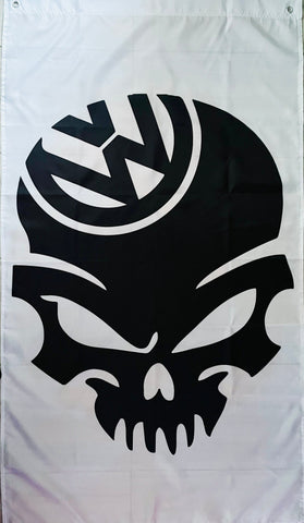 VOLKSWAGEN SKULL 3X5FT FLAG BANNER MAN CAVE GARAGE