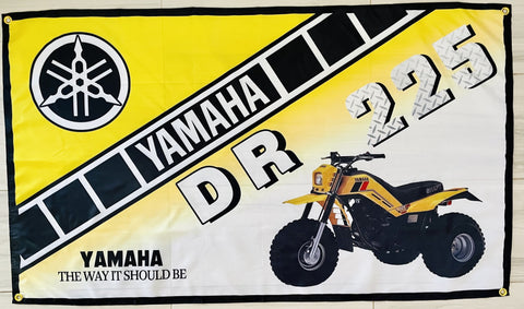 YAMAHA DR 225 ATC 3x5ft FLAG BANNER MAN CAVE GARAGE