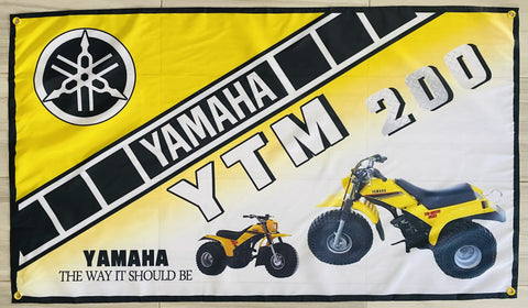 YAMAHA YTM 200 ATC 3x5ft FLAG BANNER MAN CAVE GARAGE