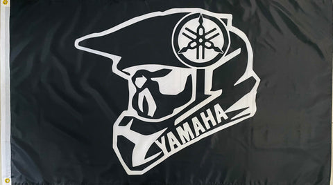 YAMAHA HELMET 3x5ft FLAG BANNER MAN CAVE GARAGE