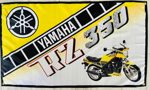 YAMAHA RZ350 MOTORCYCLES 3x5ft FLAG BANNER MAN CAVE GARAGE