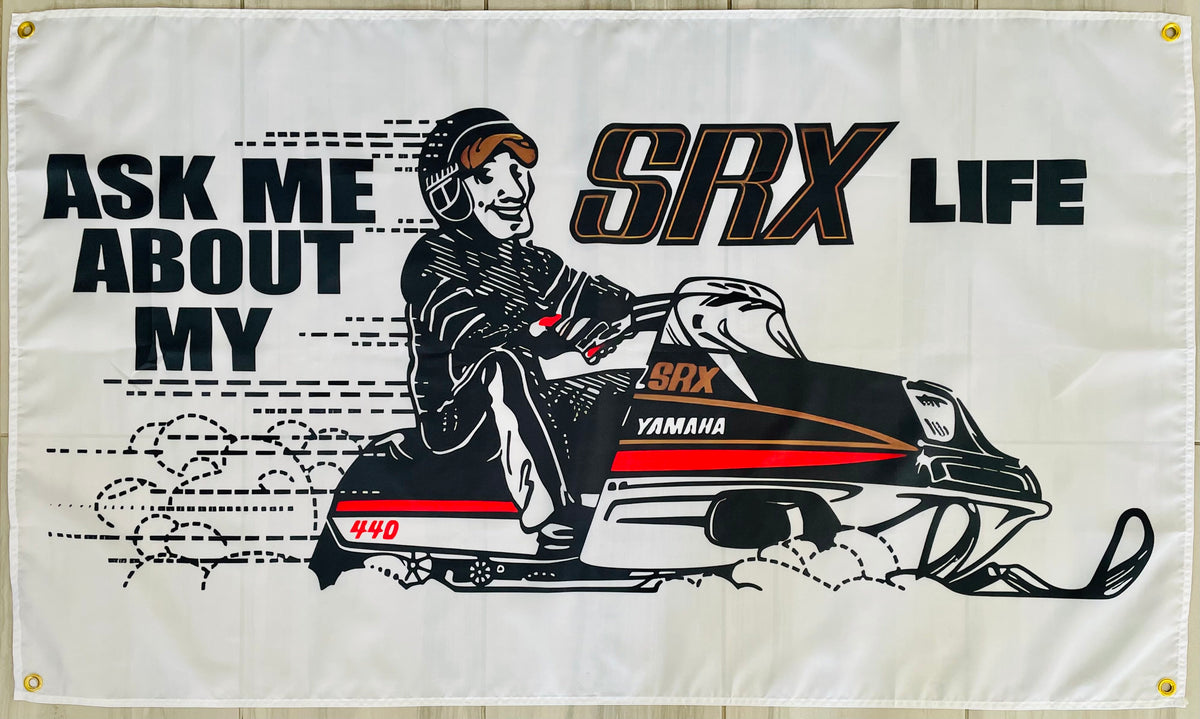 YAMAHA SRX LIFE SNOWMOBILES 3x5ft FLAG BANNER MAN CAVE GARAGE – Flag Xpress