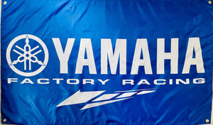 YAMAHA FACTORY RACING 3X5FT FLAG BANNER MAN CAVE GARAGE