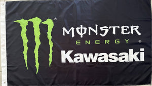 KAWASAKI MONSTER 3x5ft FLAG BANNER MAN CAVE GARAGE